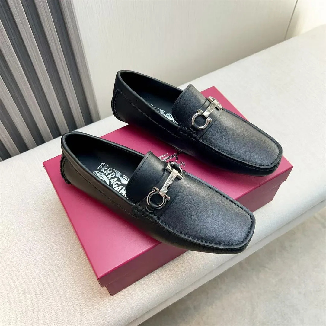 Men's shoes 💰560 Ferragamo new high-end quality 🔥 black cowhide ➕ cowhide lining size 38-45